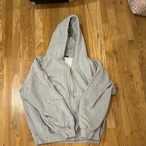 grey brandy melville zip up